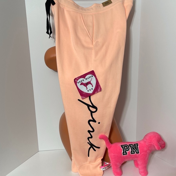 PINK Victoria's Secret Pants - Victoria’s Secret PINK XL Logo Sweatpants Skinny Jogger Super Soft